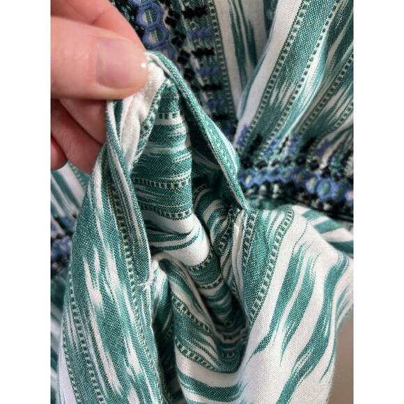 J. Jill Womens Embroidered Dress Size M Tall Multicolor Beachy Boho Artsy Travel - Picture 3 of 8